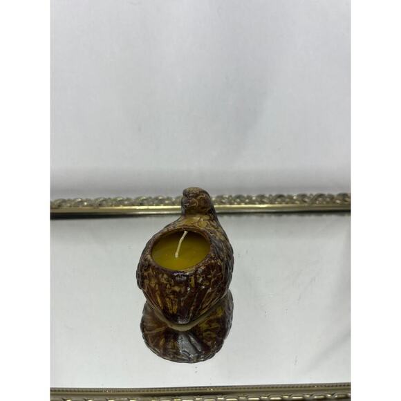 Vintage Ardco Bird Pheasant Quail Ceramic Planter / Candleholder Tan Brown Black - Picture 3 of 8